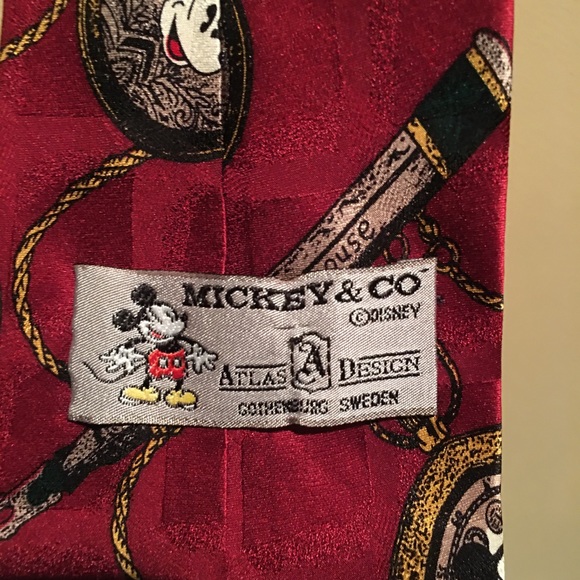 Mickey Mouse Tie Made in Sweden pen and Ink Disney - Picture 3 of 3